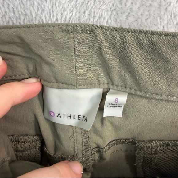 Athleta Low Rise Green Cargo Flare Utility Pants Women’s 8 Kim Possible - Picture 7 of 12